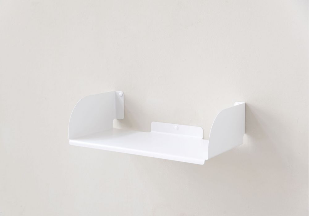 Wall bookshelf 17,71 inches long - White Steel Bookshelves - 3