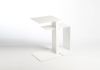 White Couch table - Large Books Side table - 2