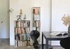 Regalsystem 30 cm - weißes Metall - 6 Ebenen Bücherschrank - 6