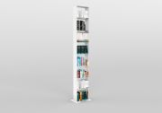 Narrow Bookcase 30 cm - white metal - 8 levels Bookcases - 1