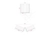 Librería de diseño - Blanco Estantería de metal - Asimétrica Estantes para libros - 18