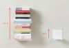 Étagère livres - Petite étagère invisible 12 x 12 cm - Blanc - Lot de 2 Petite étagère - 11