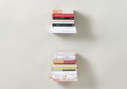 Bücherregal - Kleines unsichtbares Bücherregal 12 x 12 cm - Rostfarbe - Set mit 2 Kleine wandregal - 1