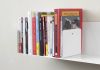 Bücherregal - Kleines unsichtbares Bücherregal 12 x 12 cm - Weiß - Set mit 2 Kleine wandregal - 11