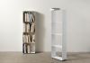 Narrow Bookcase 30 cm - white metal - 4 levels Bookcases - 4