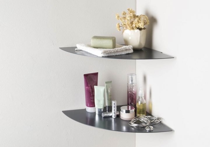 Buy Grey corner shelf 36 cm Lot of 2