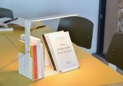 Desk lamp - Book holder - White Small shelf - 1