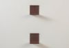 Bücherregal - Kleines unsichtbares Bücherregal 12 x 12 cm - Rostfarbe - Set mit 2 Kleine wandregal - 2