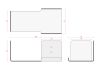 Étagère Livres - Support pour livre - 30 x 15 cm - Blanc - Gauche Petite étagère - 14