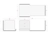 Étagère Livres - Support pour livre - 30 x 15 cm - Blanc - Droite Petite étagère - 14