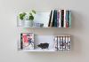 Wall Bookshelves 23,62 inches long - Set of 2 - Metal - White Bookshelves - 20