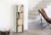Narrow Bookcase 30 cm - white metal - 4 levels Bookcases - 1