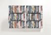 Bookcase - Floating Bookshelves 17,7 x 5,9 in - White - Set of 12 Design Wall Shelves - 7