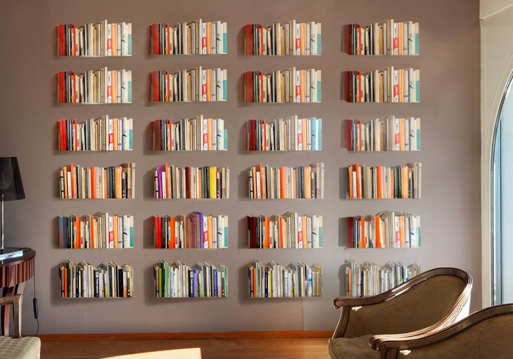 Estantes para libros - Librería de metal 45 cm - Juego de 24 - Blanco Estantes de diseño - 1 Estantes para libros - Librería de metal 45 cm - Juego de 24 - Blanco Estantes de diseño - 1