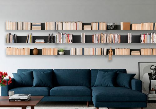 Grijs Wandplank - 60 x 15 cm - Set van 18 - Staal Grijze Wandplanken - 2