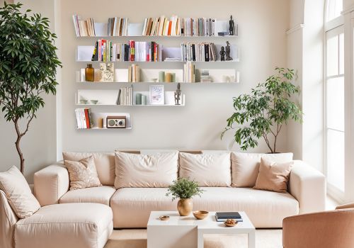 Bookcase - Floating Bookshelves 17,7 x 5,9 in - White - Set of 12 Bookshelves - 1