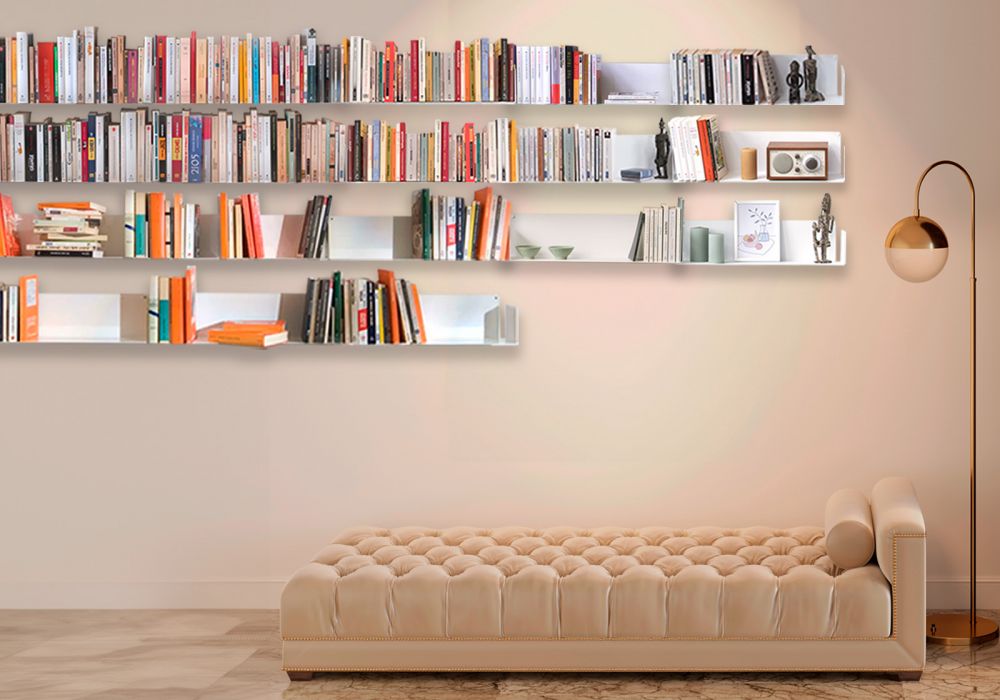 Floating shelves - 60 x 15 cm - Set of 18 Bookshelves - 1 Floating shelves - 60 x 15 cm - Set of 18 Bookshelves - 1
