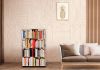 Bücherregal weiß 4 ablagen 60 cm Bücherschrank - 2