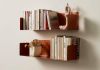Wall Bookshelf 60 × 15 cm - Copper Terracotta - Set of 2 - Steel Bookshelves - 6