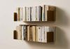 Wall Bookshelf 60 × 15 cm - Antique Gold - Set of 2 - Steel Bookshelves - 6