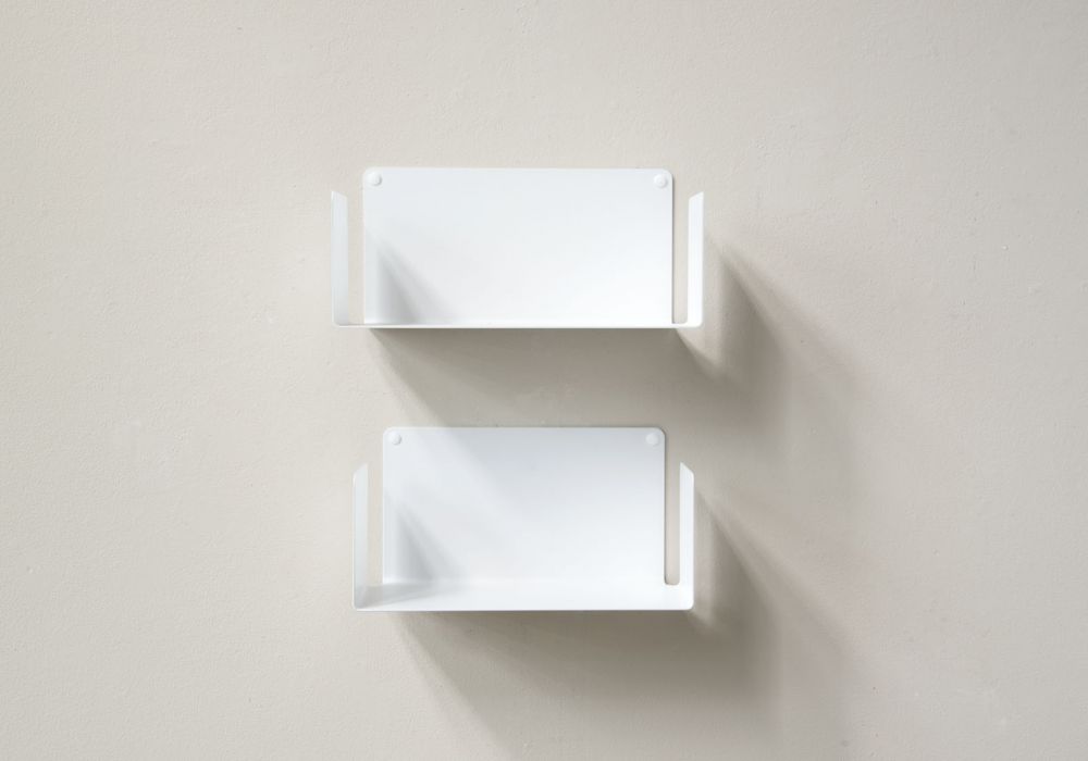 Bücherregale - 30 x 15 cm - Satz von 2 - Stahl Bücherregal - 3