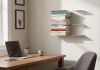 Vertical Bookshelf 45 cm - Wall-Mounted Bookcase Bookshelves - 3