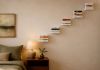 Kleine onzichtbare boekenplank 12 x 12 cm - Wit - Set van 6 Witte wandplank - 5