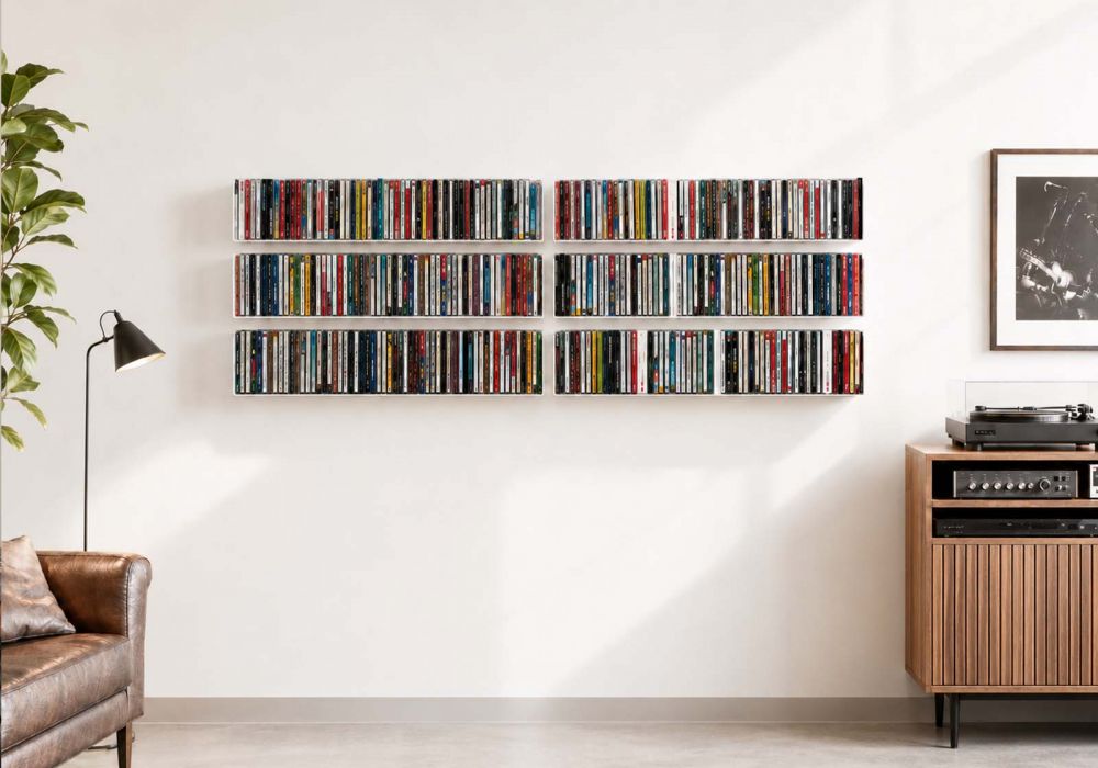 Verkoop Wandplank voor cd's 60 cm - Set van 6 - staal