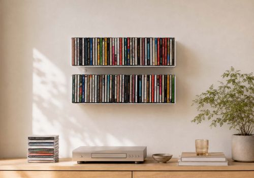 CD storage 23,62 inches long - Set of 2 CD Shelving - 1