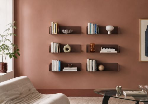 Floating shelves rust color - 23.62 inches - Set of 6 Rust color shelves - 1