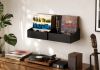 Étagère vinyle - Rangement vinyle 33 tours - Noir Rangement vinyle - 3