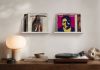 Présentoir vinyle - 45x10 cm - Lot de 2 Rangement vinyle - 3