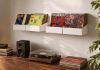 Étagère vinyle - Rangement vinyle 33 tours - Lot de 2 - Blanc Rangement vinyle - 6
