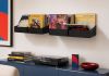 Étagère vinyle - Rangement vinyle 33 tours - Lot de 4 - Noir Rangement vinyle - 3