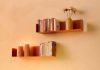 Wall Bookshelf 23,62 in - Copper Terracotta - Set of 2 - Steel Bookshelves - 7