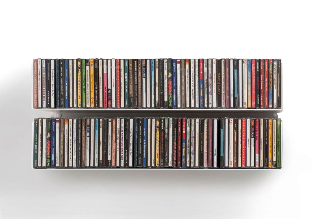 Mensola porta CD - Set di 2 - 60 cm - Acciaio
