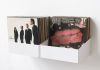 Rangement vinyle 33 tours mural blanc avec disques vinyles, étagères vinyles lot de 4