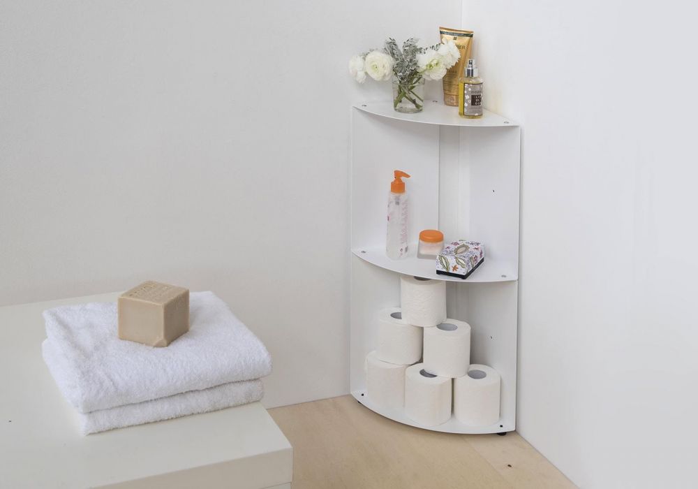 Bathroom deals corner shelves