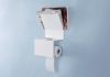 Toilet oll holder TEElette - Steel - White - 37,5x15x22cm
