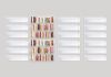 Mensola modulare "U" - 60 cm - Set di 18 - Acciaio