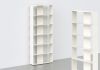 Tall bookcase white W60 H150 D15 cm - 6 shelves 