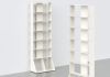 Bibliothèque colonne - métal blanc L60 H185 P32 cm - 7 niveaux