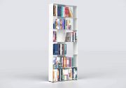 Bücherregal weiß 6 ablagen B60 H150 T15 cm