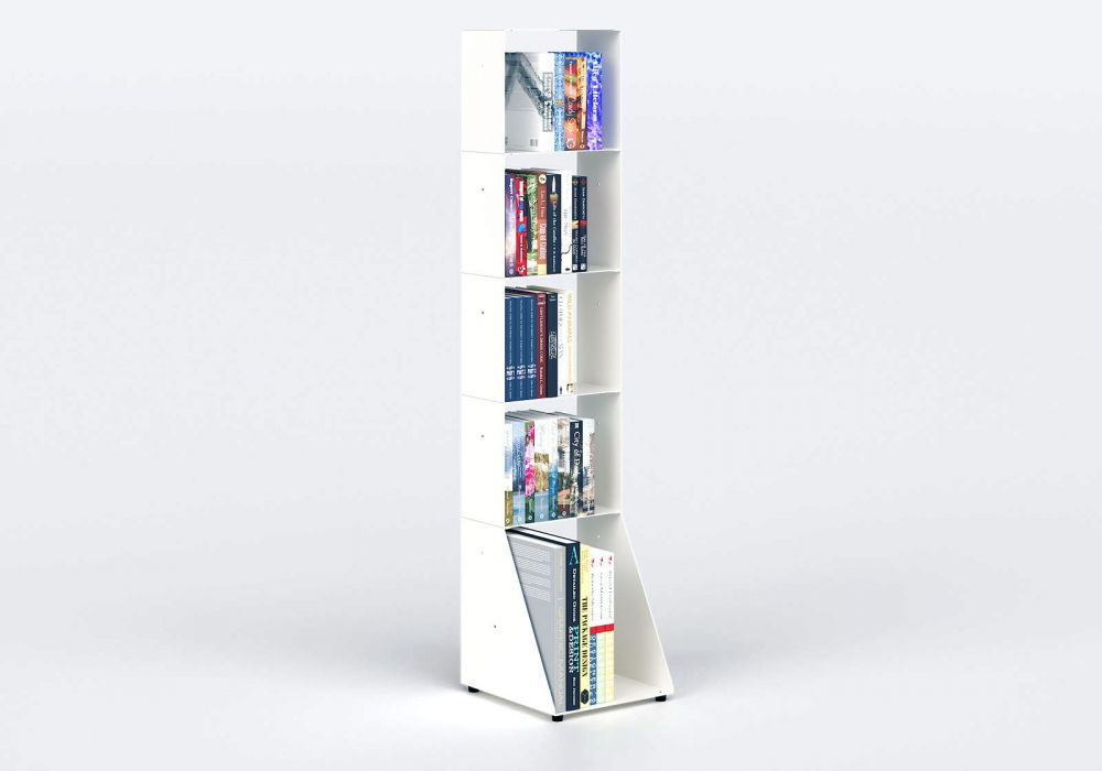 Bücherregal weiß 5 ablagen B30 H135 T15 cm Bücherregal weiß 5 ablagen B30 H135 T15 cm
