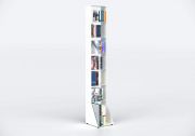 Bibliothèque colonne 30 cm - métal blanc - 7 niveaux