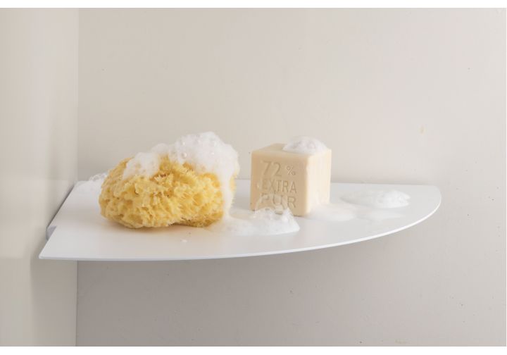 Achetez Étagère angle salle de bain 36 cm - Blanc - Lot de 2
