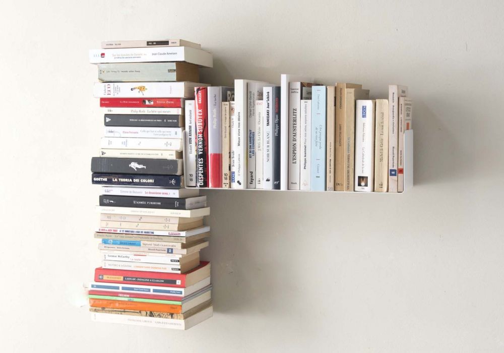 Mensola per libri "T" asimmetrica DESTRA - 60x60 cm - Acciaio Mensola per libri "T" asimmetrica DESTRA - 60x60 cm - Acciaio