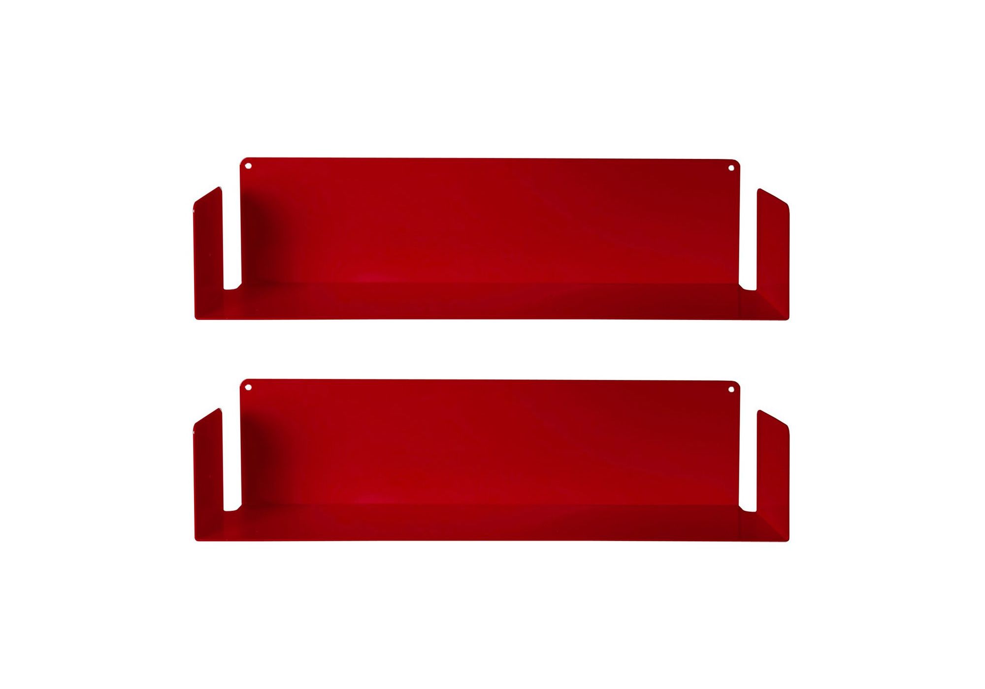 Etagere Range Dvd Udvd Rouge Lot De 2 60 Cm Acier