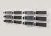 Lot de 12 étagères bibliothèque murales 60 x 15 cm en acier gris, bibliothèque murale design modulable"