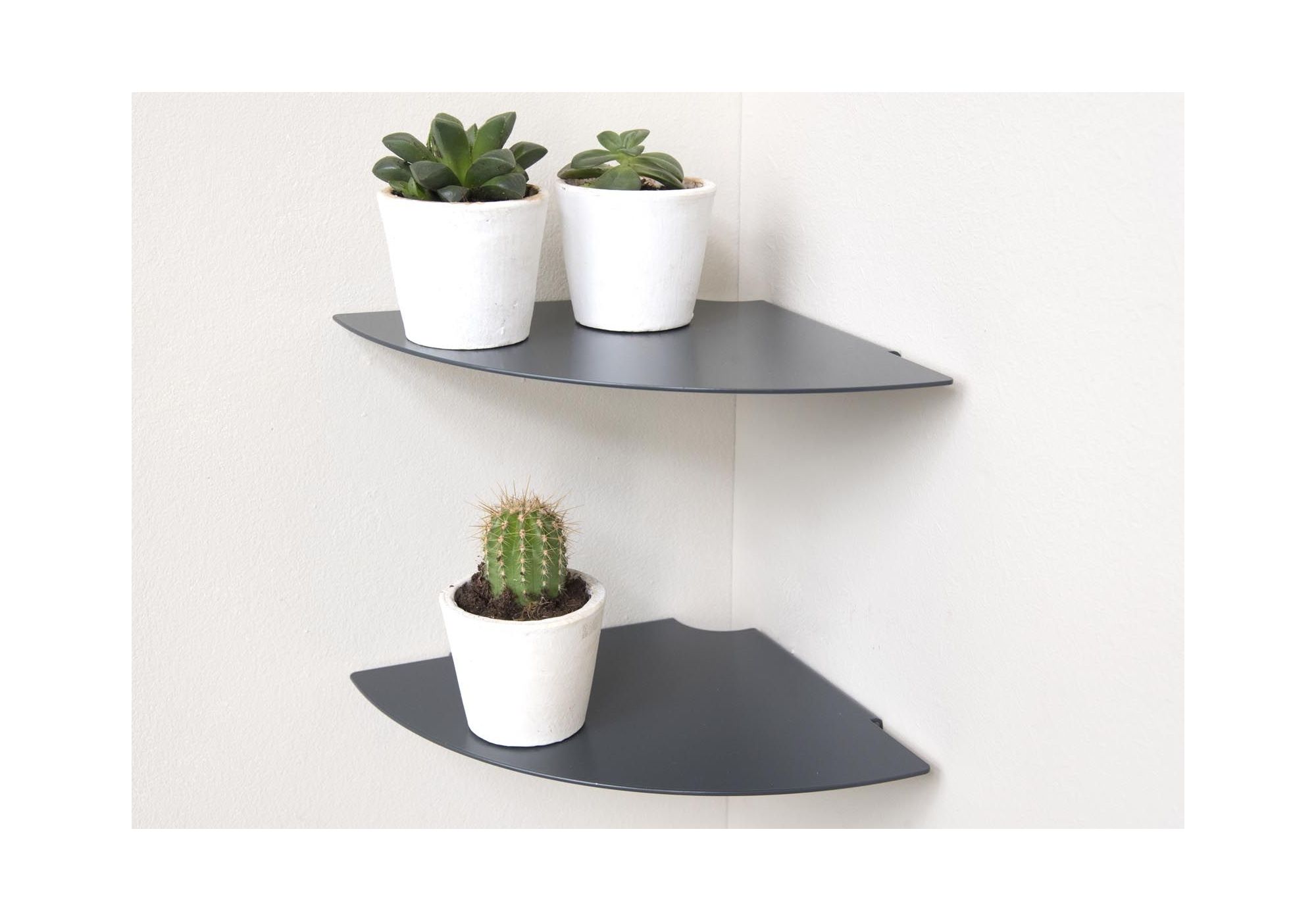 Buy Grey corner shelf 24 cm Lot of 2